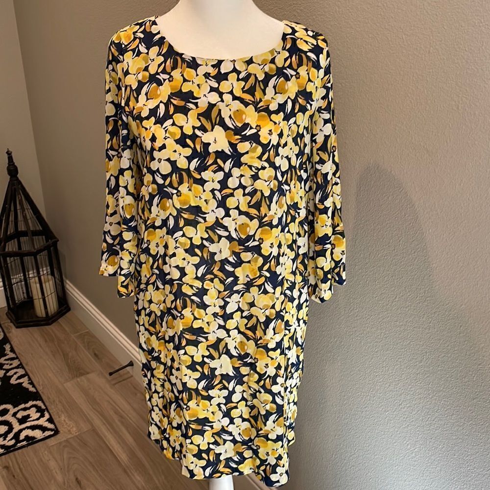 Olivaceous Dress with Bell Sleeves